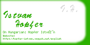 istvan hopfer business card